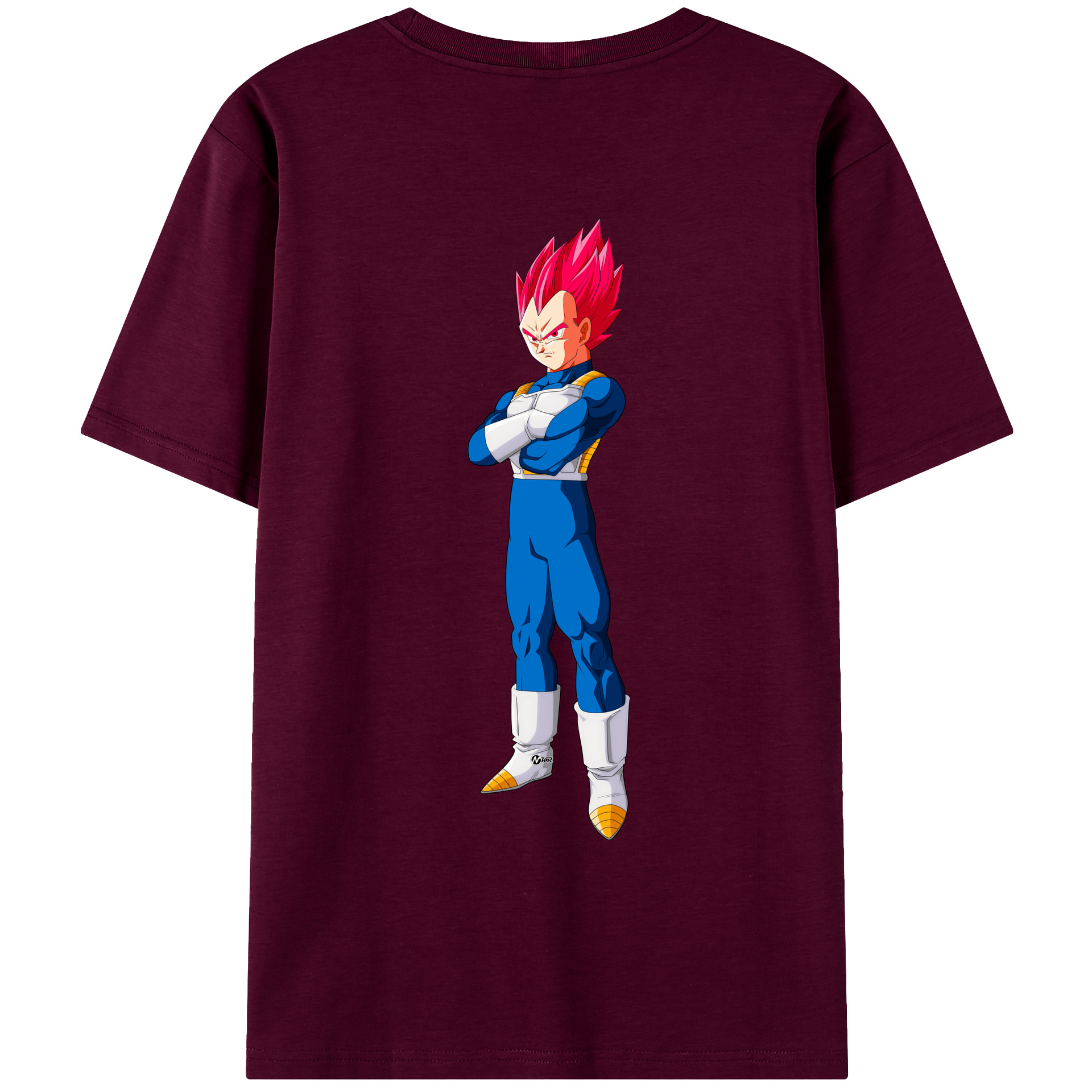 （画像用） ドラゴンボール ベジータ四世（Bejīta Yonsei）DRAGON BALL Vegeta IV レディース半袖Tシャツ(バックプリント)